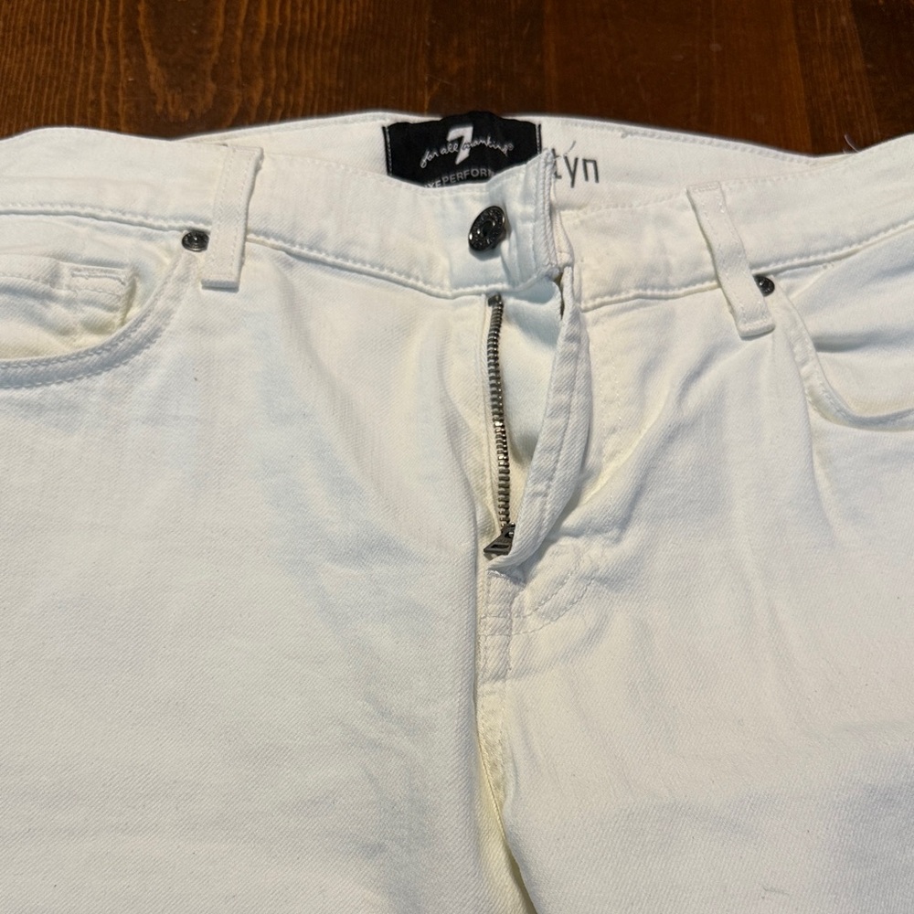 7 For All Mankind White Jeans
